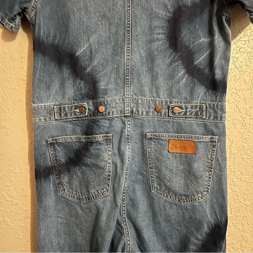 Wrangler Tie Dye Denim Coveralls Size Medium - Picture 7 of 8